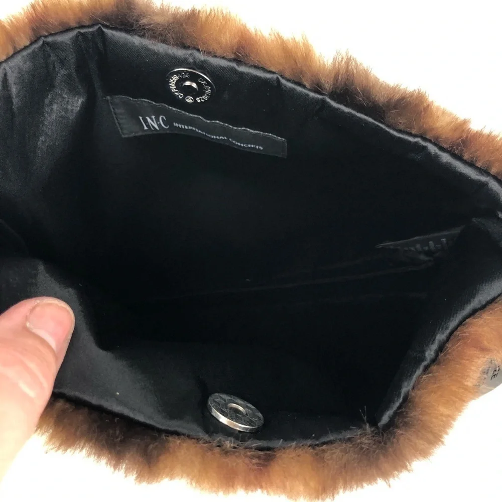 INC International Concepts Faux Fur Clutch. NWT.